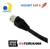 Kit 30 Un Cabo De Rede 3m Cat6 Furukawa Rj45 Preto Gigabit 1
