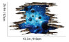Sticker Pared 3d Galaxia Azul 4