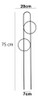 Kit 04 Suporte Haste 75cm Tutor Segurar Prender Planta Flor 4