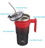 Tasa De Viaje Inoxidable Mystic Moon De 590ml Con Asa Y 2 Pa 1