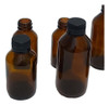 Frasco Vidrio Ámbar 100ml C/tapa Precintada Negra O Bca(x5) 1 Frasco Vidrio Ámbar 100ml C/tapa Precintada Negra O Bca(x5) 1