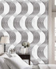 Papel Tapiz Vinilo Adhesivo Ondas Gama Grises Blanco Lombard 3