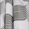 Papel Tapiz Vinilo Adhesivo Ondas Gama Grises Blanco Lombard 5