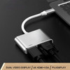 Adaptador Ymy, 2 En 1, De Usb-c A Hdmi 4k A 30hz + Vga 1080p 4