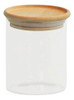 2 Pote Hermético Vidro Tampa Bambu 200ml Porta Mantimentos 1
