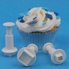 Cortantes Expulsor Set 4 Mini Cuadrados Fondant Porcelana 2