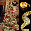Adornos Navideños Para Arbol Guirnalda Cinta Con Luces 0