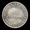 Chile 2 Centavos 1871 Regular Km 147 0