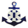 Aplique Bordado Ancla Azul 0