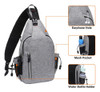 Mochila Bandolera De Doble Capa Para Senderismo Gris Mosiso 2