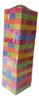 Juego Torre Apilable Madera De Colores 40 Cm Alto Con Dado 2