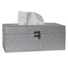 Mode Home Glitter Leather Rectangle Cajas De Pañuelos De Mad 0