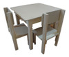 Mesa 60x60 Y 2 Sillas  Infantiles Madera 0