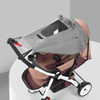 Cobertura De Guarda-sol Para Carrinho De Bebê Janela Cinza 2