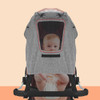 Cobertura De Guarda-sol Para Carrinho De Bebê Janela Cinza 5