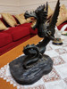 Antiguo Dragón Chino Tallado En Madera Imperial 3
