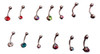 Piercing De Ombligo - Variedad De Colores 0 Piercing De Ombligo - Variedad De Colores 0