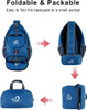 Mochila Senderismo Azul Impermeable Empacable 3