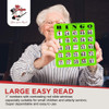 Tarjetas De Bingo Grandes Con Ventana, 25 Unidades, Verde 5 Tarjetas De Bingo Grandes Con Ventana, 25 Unidades, Verde 5
