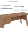 Mesa Com 2 Gavetas Me4122 Mdp Amendoa - Gran Belo 3
