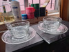 Par De Tazas De Vidrio Prensado Antiguo 1