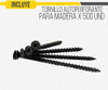 Tornillo Para Madera Autoperforante 6x2 1/4 Negro X 500 Uni. 3
