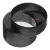 Bolsa Excêntrica Adapta Bacio Preto 10cm P/ Caixa Acoplada 0