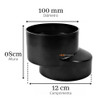 Bolsa Excêntrica Adapta Bacio Preto 10cm P/ Caixa Acoplada 4