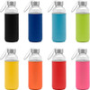 Botella Deportiva Belize Vidrio Traslucida Con Funda Colores 3