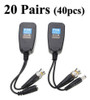 20 Par Coaxial Cctv Bnc Video Power Balun Transceptor Cat5e 2