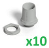 Conector Para Tubo Rígido Y Corrugado Pvc 25mm Genrod X 10u 1