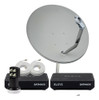 Kit 2 Receptor Digital Satmax 6 Elsys + Antena Lnbf Ku Cabo 0