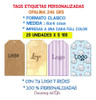 Tags Etiquetas Personalizadas Formato Clasico 6x4 Cms 1