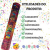 Lança Confete Colorido Metalizado Festa Aniversário Carnaval 2