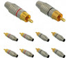 Conector De Audio Y Video Rca, 10 Pack/soldadura Cess 6