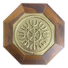 Quadro Devadatta Madeira Imbuia Oitavado E Metal 18 Cm 0