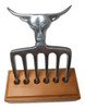 Garfo 6 Dentes Pente Para Churrasco Alumínio + Madeira 0