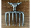 Garfo 6 Dentes Pente Para Churrasco Alumínio + Madeira 2