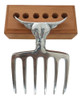 Garfo 6 Dentes Pente Para Churrasco Alumínio + Madeira 3