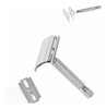 02 Aparelho Para Barbear Retro Antigo Inox + Lamina 0