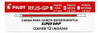 Refil Carga Rfjs Para Caneta Pilot Super Grip 1.0 Vermelha 1