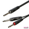Cable Plug Estereo + 2 Plug Mono Para Audio Instrumentos 2m 4