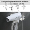 Suporte Porta Secador Cabelo E Cabo Fixa Na Parede Com Furos 4