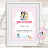 Kit Imprimible Bluey Rosa, Editable, Cumple, Bautismo 3