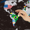 Kit Raspadinha - Mapa Brasil E Mapa Mundi Flags - Prata 2