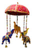 Móvil Decorativo 5 Elefantes C Techo De Tela Importado India 0