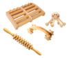 Set Masajeadores X4 Rodillo Madera Multifuncion Circulacion 0