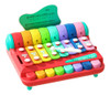 Xilofone 2 Em 1 Para Crianças Brinquedos 8 Chaves Vermelho 0