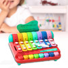 Xilofone 2 Em 1 Para Crianças Brinquedos 8 Chaves Vermelho 6