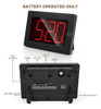 Timegyro Reloj De Pared Digital A Pilas Con Pantalla Led, Re 3